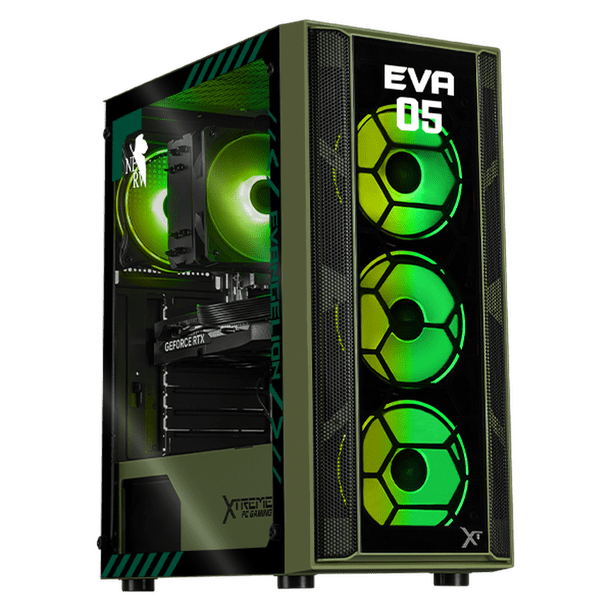 PC Gamer Xtreme PC Gaming NVIDIA GeForce RTX 5060 AMD Ryzen 7 5700X 16GB SSD 1TB WIFI Evangelion 05 gaming 1080p, estudios y multitarea