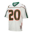 thumbnail image 2 of Men's Mitchell & Ness Ed Reed White Miami Hurricanes 2001 Legacy Jersey, 2 of 7