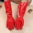 thumbnail image 2 of Guantes de goma para uso doméstico, gruesos y cálidos, con forro polar, resistentes al aceite, resistentes a ácidos y álcalis, guantes de goma con forro polar integrado, 2 of 5