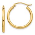 thumbnail image 1 of Boucles d'Oreilles Ronde Classique en Or Jaune 14 Carats 2x20mm, 1 of 8