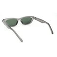 thumbnail image 4 of Womens Narrow Rectangular Cat Eye Retro Plastic Sunglasses Slate - Green, 4 of 4