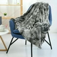 thumbnail image 2 of Comfort Luxury Faux Fur Throw Blanket Tie-dye Fluffy Decorative Comfy Shaggy Blankets for Home, Office for Bed, Sofa, Couch, 2 of 5