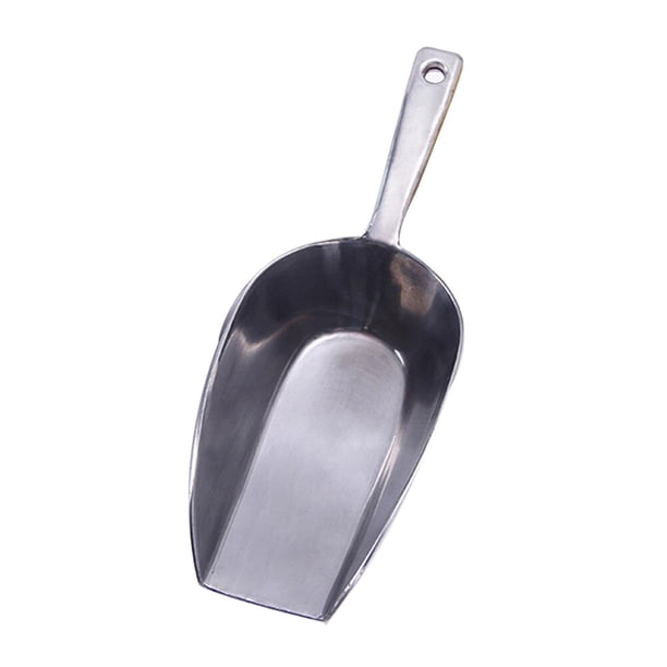 Pala de harina de aleación de aluminio Cucharas para alimentos Prácticos polvos de proteína de hielo Pala Cuchara de cocina para el hogar Restaurante Tienda de té con leche (Tamaño L)