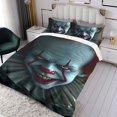 thumbnail image 3 of Payaso Pennywise Conjunto de sábanas temático, trío de piezas, cómodo y amigable con la piel, diseño único, regalo de decoración para el hogar para familiares, amigos y fans,135cm *200cm, 3 of 6