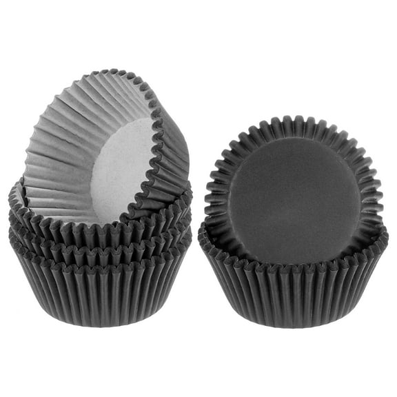 Uxcell 100-Pack Standard Cupcake Liners for Baking, Greaseproof Cupcake Wrappers for Wedding/Birthday/Party/Christmas[Black]