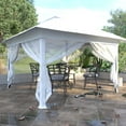 thumbnail image 2 of Outdoor Basic 11'x 11'Pop up Patio Gazebo,Portable Canopy Shade Tent with Sidewalls,White, 2 of 10