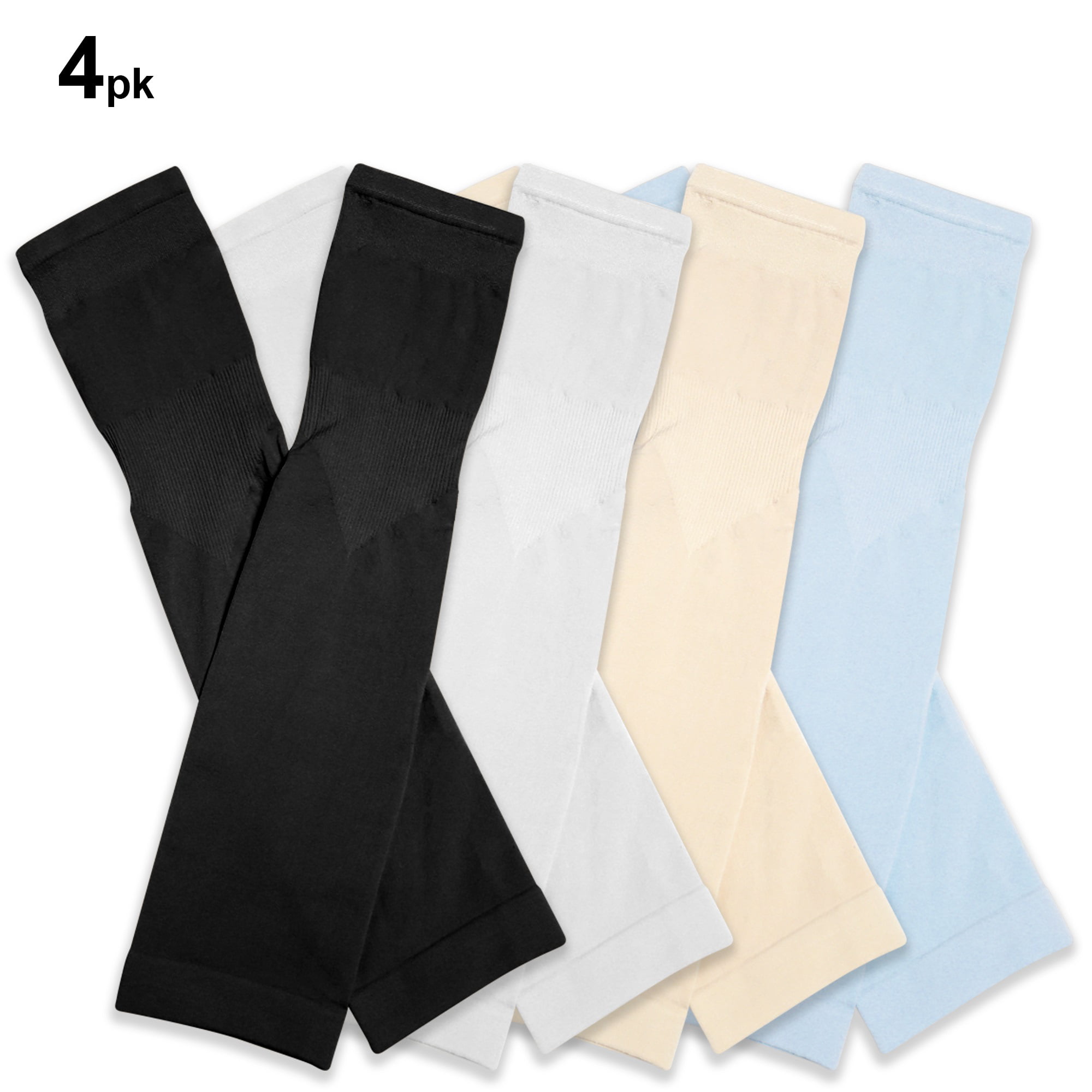 Let's Slim UV Sun Protection Arm Cool Wristlet Sleeve Socks Seamless Sports 