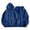 Navy, variant on Women's Blouse Fall Winter Loose Fit Hooded Long Sleeve Bubble Cuff Off the Shoulder with Pocket Solid Color Leisure Flannel Sweatshirts Hoodies(Light Blue,M)