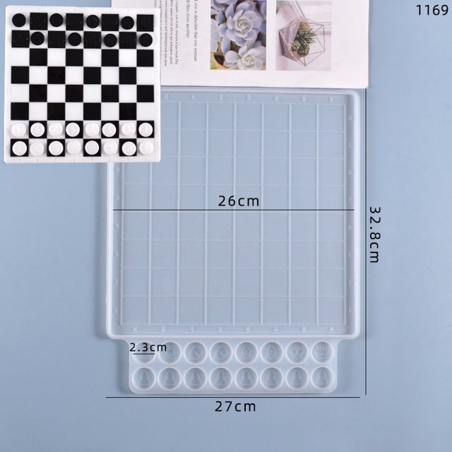 Molde De Piezas De Ajedrez Piezas de ajedrez 3D Molde de silicona Resina epoxi Joyería Decoración del hogar Molde de fundición Sywqhk Para Estrenar