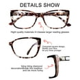 thumbnail image 5 of OCCI CHIARI Bifocal Reading Glasses for Women Square Sturdy Readers 1.00 1.50 2.00 2.50 3.00 3.50 (Brown, 2.5) Near Far Vision Dual-use, Acrylic Lens, 5 of 7