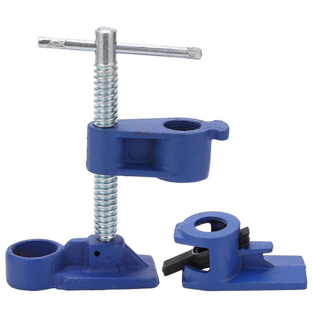 Wood Gluing Pipe Clamp Set Malleable Steel Quick Release Multi?Clutch Heavy Duty G3/4in