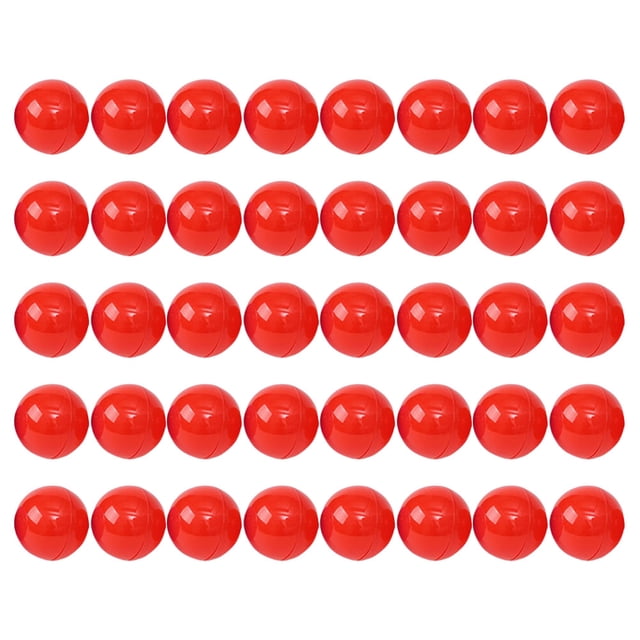 MOVTOTOP 50 Pcs Capsules Rondes Colorées Vides Jouets Capsules Petites Balles en Plastique 5cm Capsules pour Distributeur Automatique Balles Petites Bingo Tirage Balles de Dessin Contenant de Boules de Gomme Ouvrable pour Cadeau de Pâques Rouge