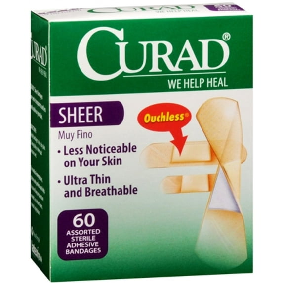 Curad Sheer Bandages One Size 80 Each (Pack of 2)