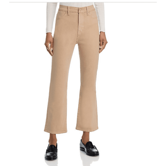 7 for All Mankind High Waisted Slim Kick Flare Jeans in Brunette & Cafe Crema