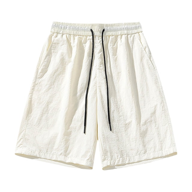 pstuiky Pantalones cortos para hombre, Pantalones cortos de verano para hombre, informales y cómodos, con bolsillo y cintura elástica y cordón ajustable. Pantalones cortos deportivos para hombre