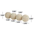 thumbnail image 3 of DecMode Beige 4" Handmade Decorative Ball Jute Rope Orbs & Vase Filler (4 Count), 3 of 11