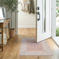 thumbnail image 2 of ODIKA 2'x3' Washable Accent Rug Pink Purple Blush Checkerboard Geometric Motif Symmetrical Checkered for Bedroom, Nursery, RV, Pet Friendly, Bedside Mat, 2 of 7