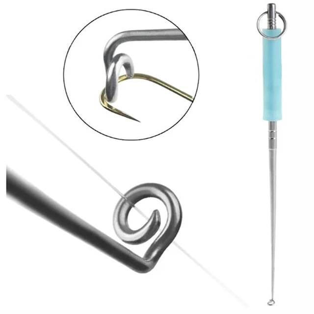 Extractor de anzuelos de pescado de acero inoxidable, 2 uds., con manillar para peces