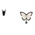 thumbnail image 1 of Estatua De Mariposa Con Gesto De Mano De Roca, Reloj De Pared, Escultura Creativa De Mano De Acrílico, Escultura Decorativa De Dedo Sin Tictac Para Apartamento, Dormitorio, Restaurante,, 1 of 8