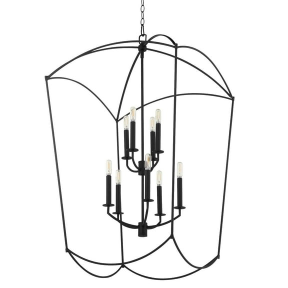 Quorum International 6812-9 Mantle 9 Light 25" Wide Pendant - Black