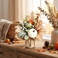 thumbnail image 6 of PSVFUJZ 12x11 Inch Fall Artificial Potted, Flowers Table Centerpieces, Rustic Burlap Decor for Table Autumn Thanksgiving Harvest Wedding Holiday Party Home Fireplace Mantle Decor Orange Maple leave, 6 of 6