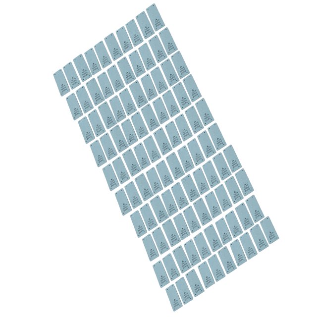 100 etiquetas hechas a mano de microfibra, impresión transparente duradera, etiquetas de costura cómodas y suaves
