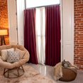 thumbnail image 1 of BÉLA Juego de 2 Cortinas Sienna Doble Tela + 1 Velo - 1.50m Alto x 2.80m Ancho - Color Vino Béla Sienna, 1 of 3