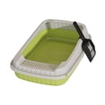 thumbnail image 3 of Caja de arena de gato de gato abierta para el baño para animales pequeños gatos pequeños medianos grandes verde, 3 of 8