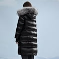 thumbnail image 3 of Women's winter padded goose down jacket, plus size long down jacket parka women's hooded, thickened, 3 of 7