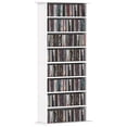 thumbnail image 1 of HOMCOM Armoire de Rangement Multimédia Étagère à DVD à 8 Niveaux avec Tablettes Ajustables Blanc, 1 of 10