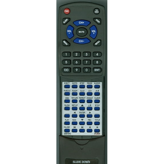 Replacement Remote for SYLVANIA SDVD1041C, RTSDVD1041C, SDVD1041DG, SDVD6655B, SDVD1046-B, SDVD1046B, SDVD6670