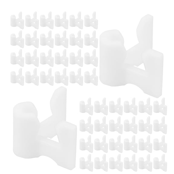 ELAYARD 100Pcs DIY Pipe Hardware White Cabinet Shelf Brackets Universal Fit for Storage Racks