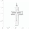 thumbnail image 2 of Pendentif Croix Latine en Argent Sterling 925 Rhodié, 2 of 2