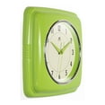 thumbnail image 2 of 9" Square Retro Wall Clock Apple Green, 2 of 5