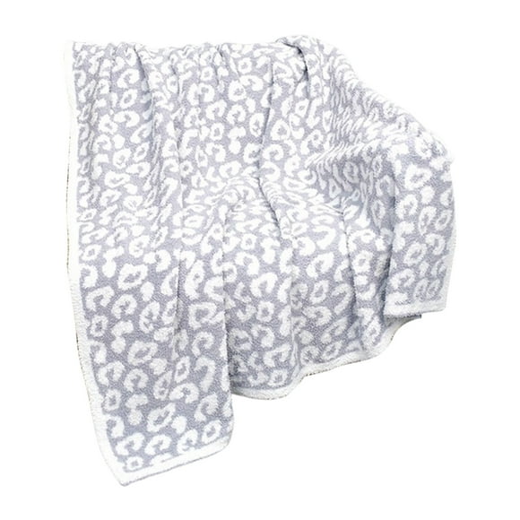 A Thickened Leopard Print Flannel Blanket Shawl Warm Throw For Sofa Bed, Multicolor