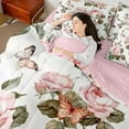 thumbnail image 4 of Manfei Floral Rose Girl Bedding Comforter Set 7 Pieces,Flying Butterflies Full Bedding Set Lightweight,Dreamy Princess Fitted Sheet Flat Sheet,Breathable Home Decor,Reversible, 4 of 8