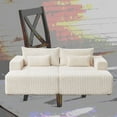 thumbnail image 3 of Modern 87" Oversized Cloud Plush Sectional with Removable Footstools for Indoor Spaces, 3 of 18