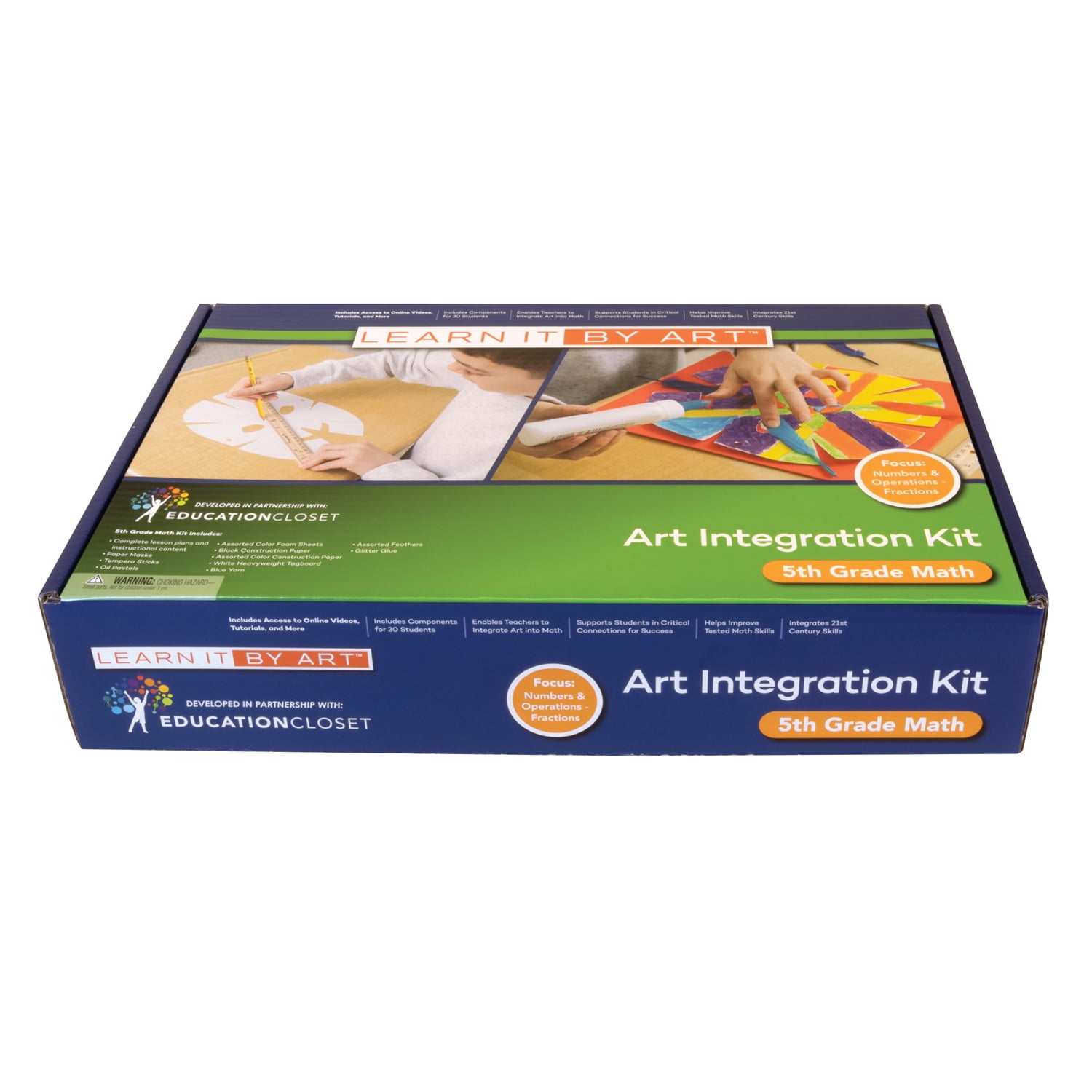 Learn It By Art 5th Grade Art Integration Math Kit, Numbers & Operations + Fractions