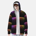 thumbnail image 4 of Kll Colorful Sparkling Print Men'S Women’s Upf 50+ Sun Protection Outdoor Hoodie Jacket Long Sleeve Fishing Hiking Performance Shirt- Small, 4 of 8