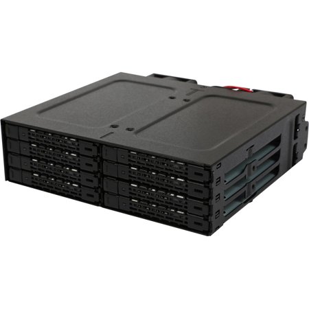 UPC: 0884826002376 | ICY DOCK Full Metal 8 Bay 2.5  SATA HDD & SSD HotSwap Backplane Cage for 5.25 Drive Bay – ToughArmor MB998SP-B