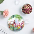 thumbnail image 4 of POGLIP Tropical Palm Leaves Flamingo Set of 6 Round Coaster for Drinks, Absorbent Ceramic Stone Coasters Cup Mat with Cork Base for Home Kitchen Room Coffee Table Bar Decor, 4 of 5