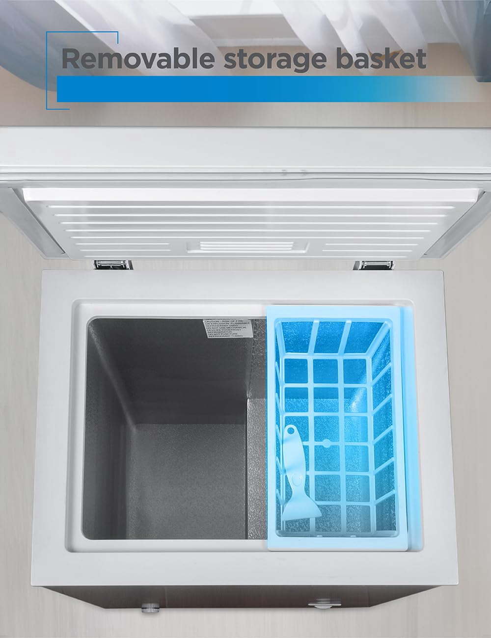 BLACK+DECKER 2.7 Cu. Ft. Compact Chest Freezer, Deep Freezer Holds Up To 94.5 Lbs. of Frozen Food