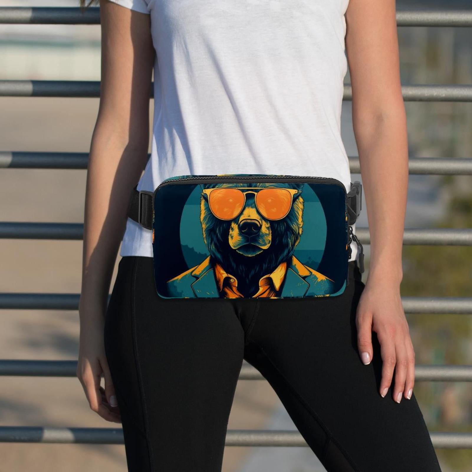 Bears Lightweight Adjustable Waist Bag with Extension Strap - Unisex Running Belt Bag