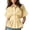Yellow, variant on Women's Striped Blouse Peplum Hem Dressy Shirt Collared Short Sleeve Button Down Waist Fitted Business Casual Tops office Outfit Yellow