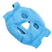 Deep Blue Gel Bead Face Cover for Hot Cold Therapy, Reusable Stress Relief Mask