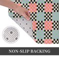 thumbnail image 6 of Rateoe Colorful Checkered Pattern Flannel Door Mat Indoor Outdoor Entrance, Waterproof All-Weather Doormat,Fade Resistant, Low Profile Entryway Mat 16x24in, 6 of 7
