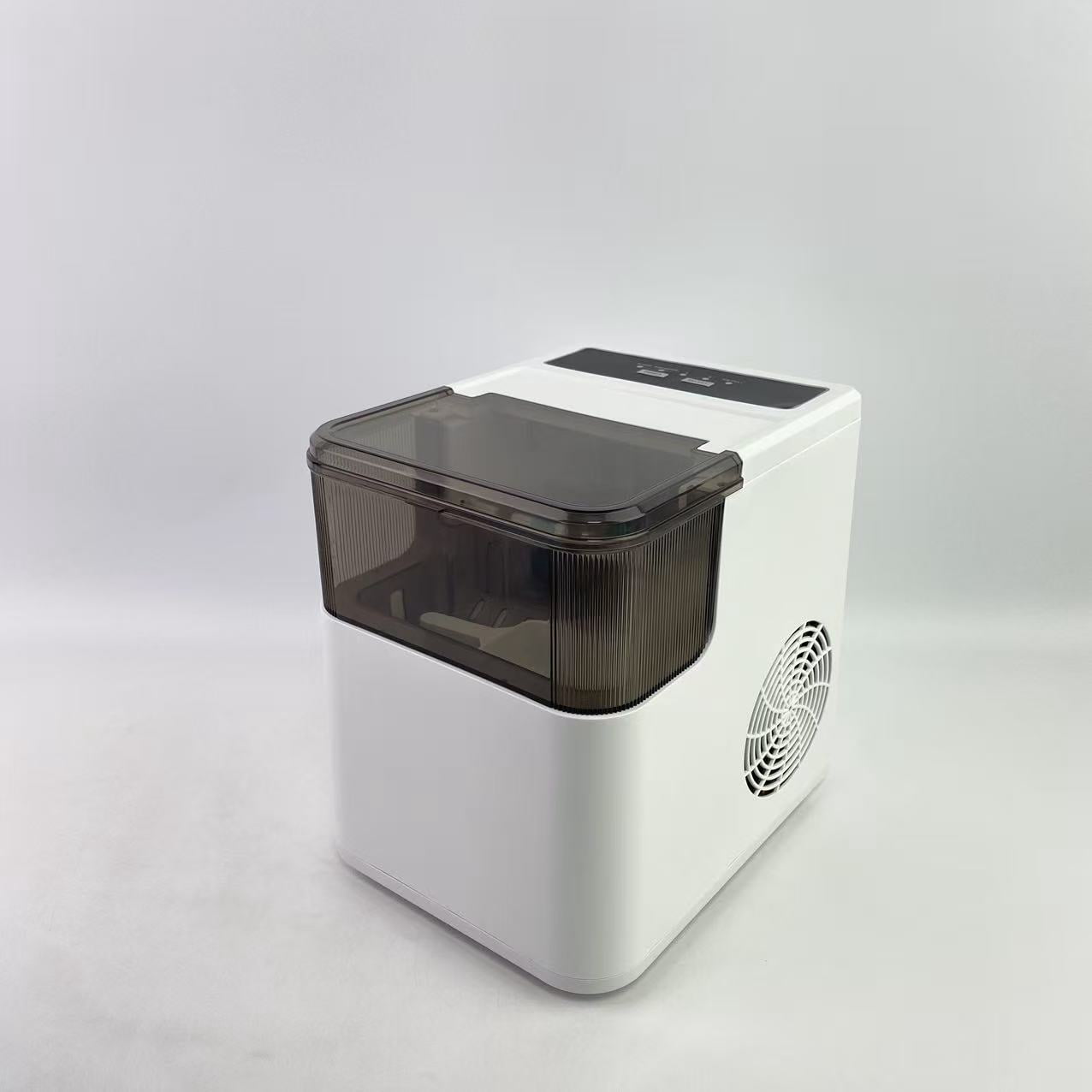 Frostyne Ice machines and apparatus,Countertop Ice Maker Machine with Handle, 26lbs Per Day, 9 Ice Cubes Ready in 6 Mins, Auto-Cleaning Portable Ice Maker with Basket and Scoop (White)