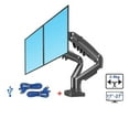 thumbnail image 2 of F160 Gas Spring 360 Degree Desktop 17"-27" Dual Monitor Holder Arm With USB3.0 Monitor Mount Bracket Load 2-9kg Each ,Easy to Use, 2 of 7