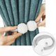 thumbnail image 5 of [Paquete de 10] alzapaños magnéticos para cortinas, prácticos alzapaños para cortinas, soporte decorativo de cuerda con perlas para pequeños, (gris), 5 of 5