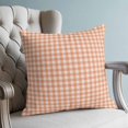 thumbnail image 4 of Pillow Covers 16x16 Set of 2, Buffalo Plaid Throw Pillow Covers Decorative Couch Cushion Cover, Farmhouse Orange Checkered Vintage Grid Microfiber Soft Square Pillowcases for Bedroom Living Room Sofa, 4 of 9
